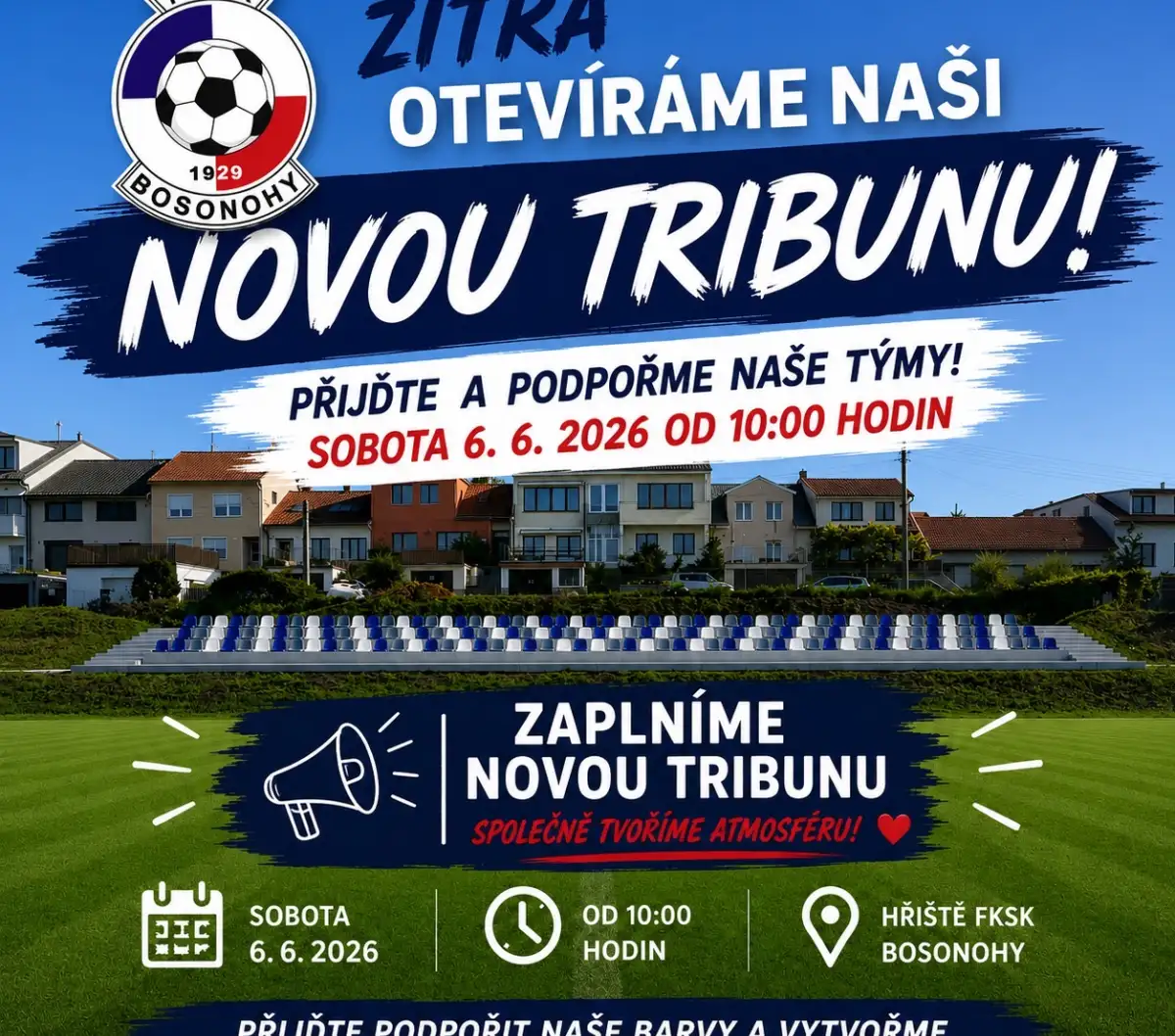 Den fotbalu a nová tribuna