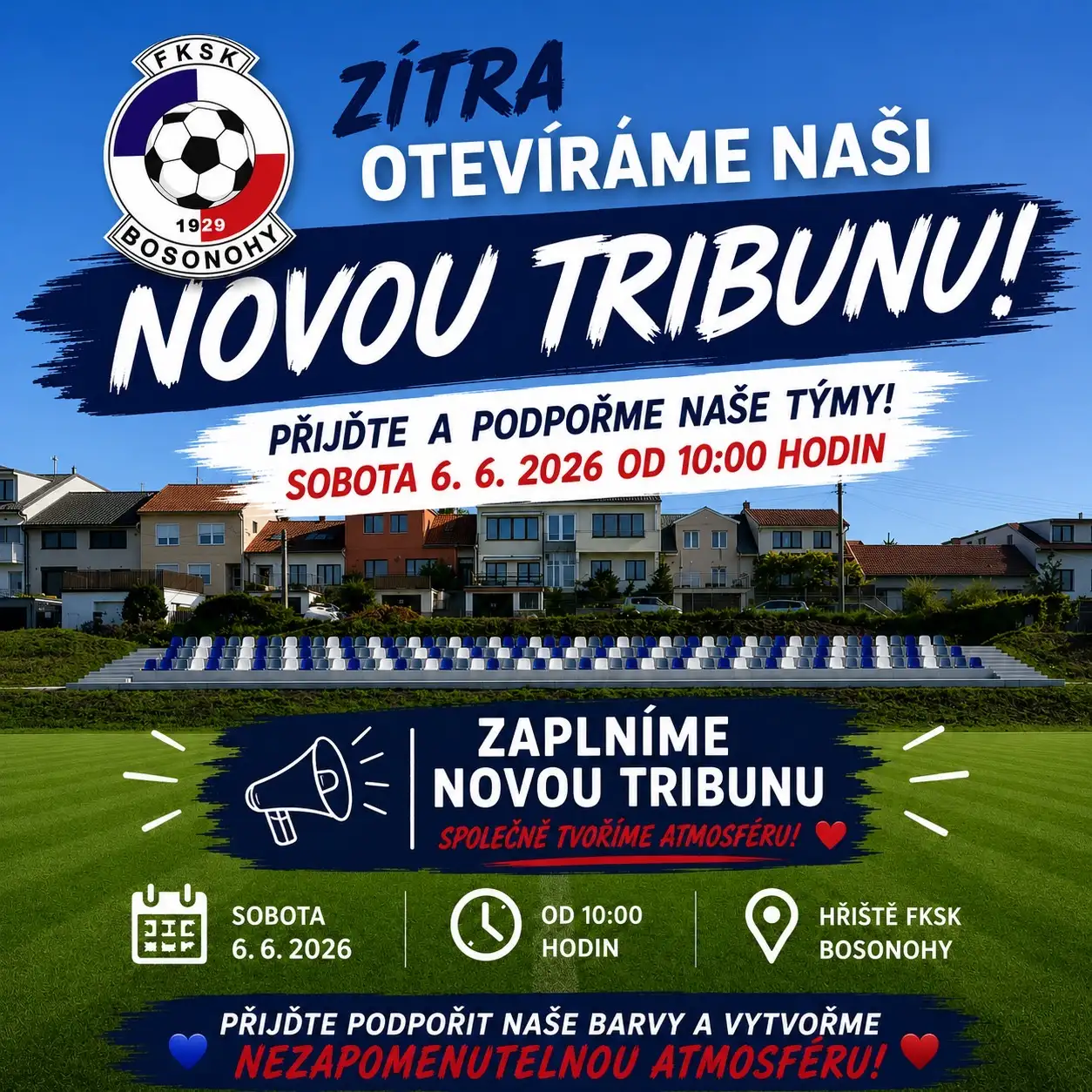 Den fotbalu a nová tribuna