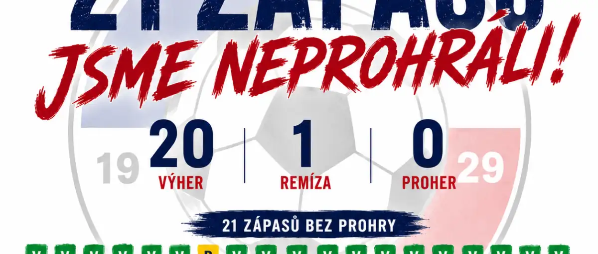 21 zápasů neporaženi