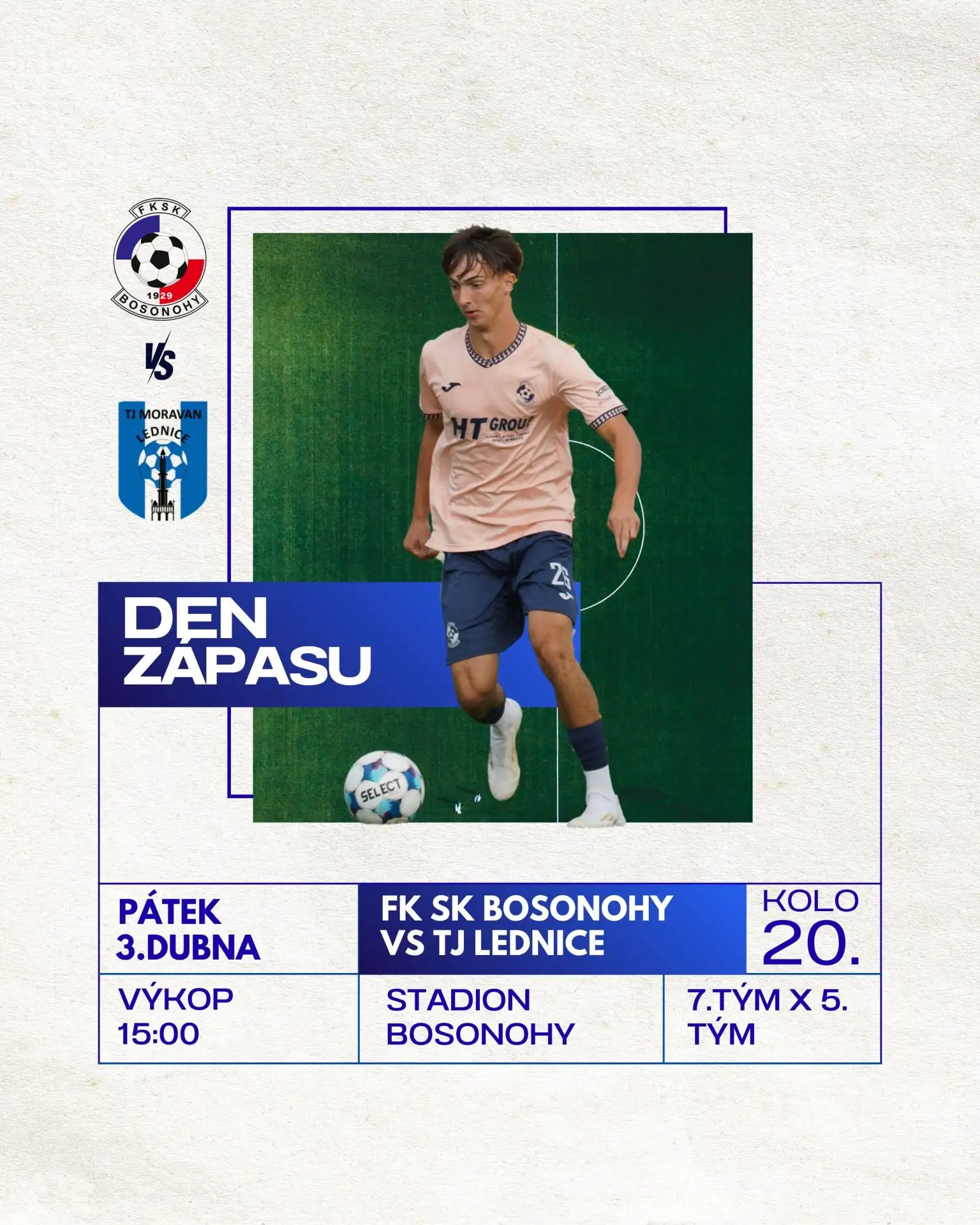 První domácí zápas proti Lednici