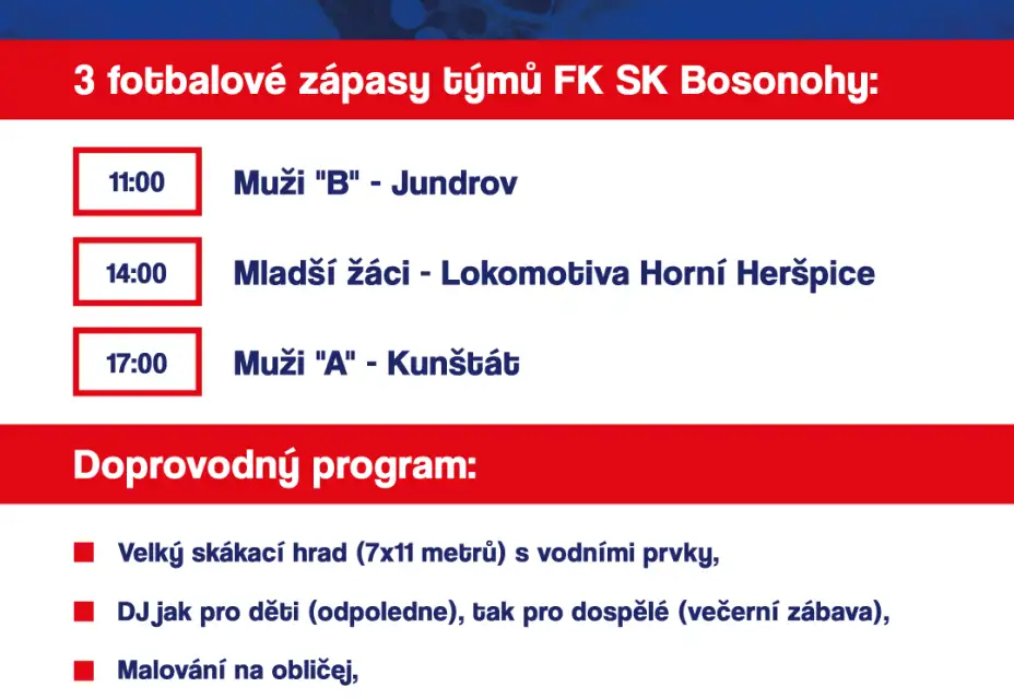 Den fotbalu v Bosonohách!