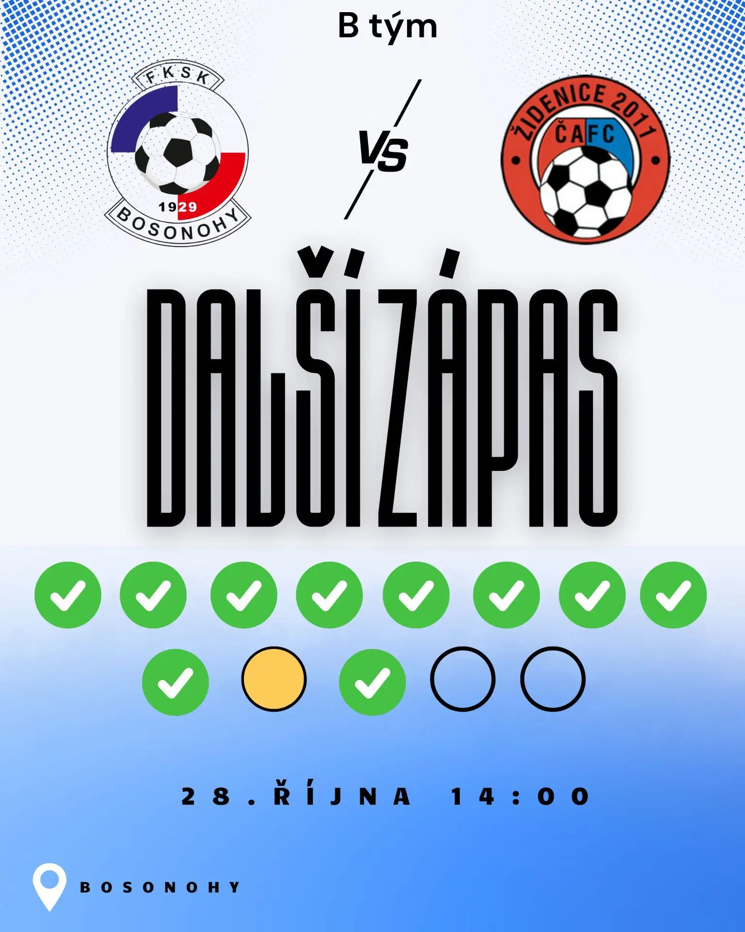 Důležité utkání B týmu