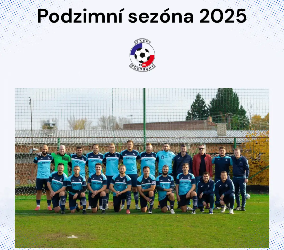 B tým - podzimní sezóna