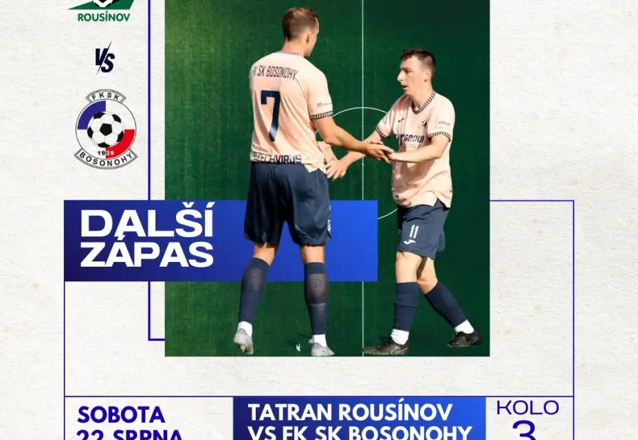 V dalším utkání jedeme do Rousínova