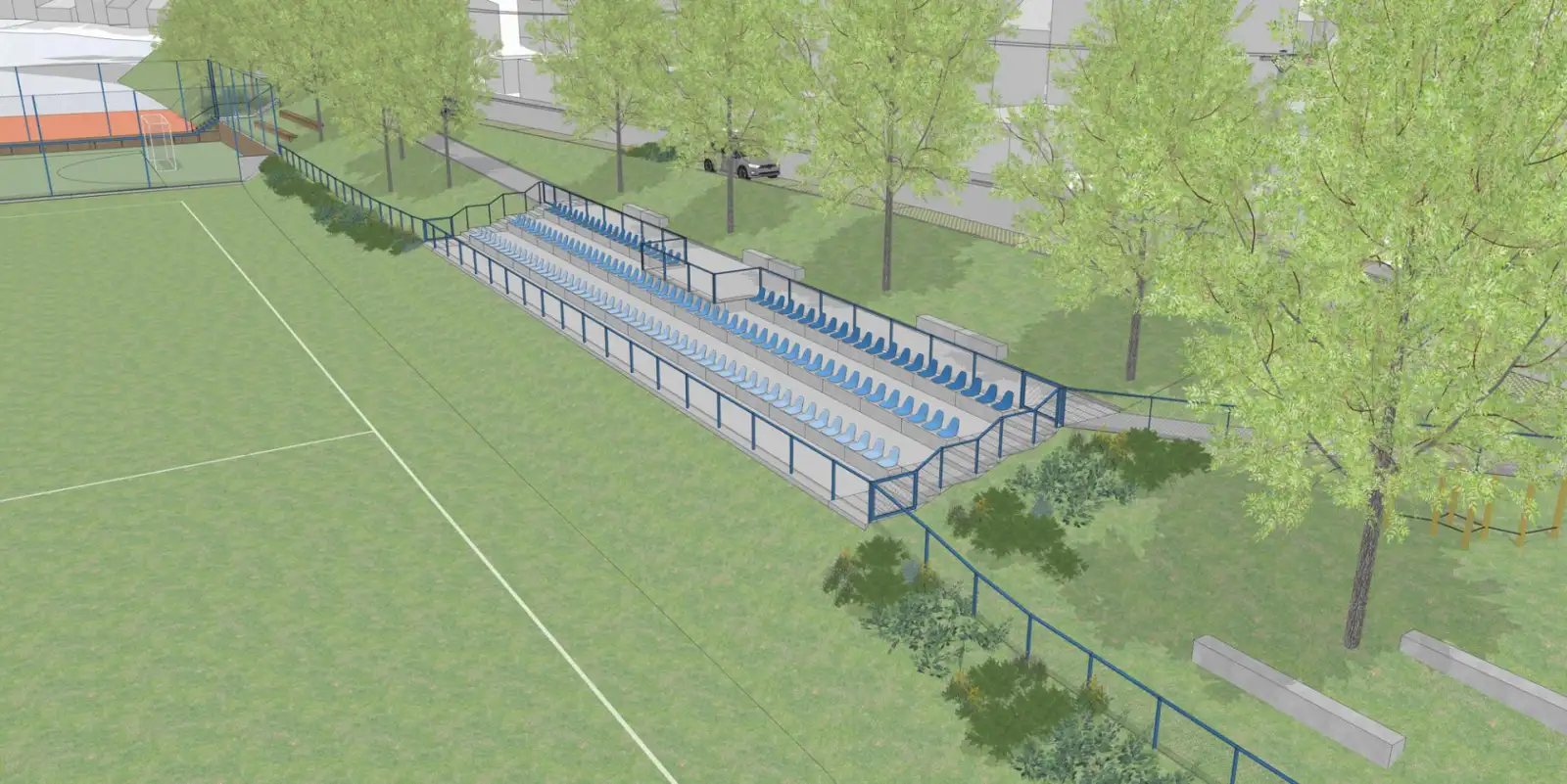 Nová tribuna v areálu FK SK Bosonohy