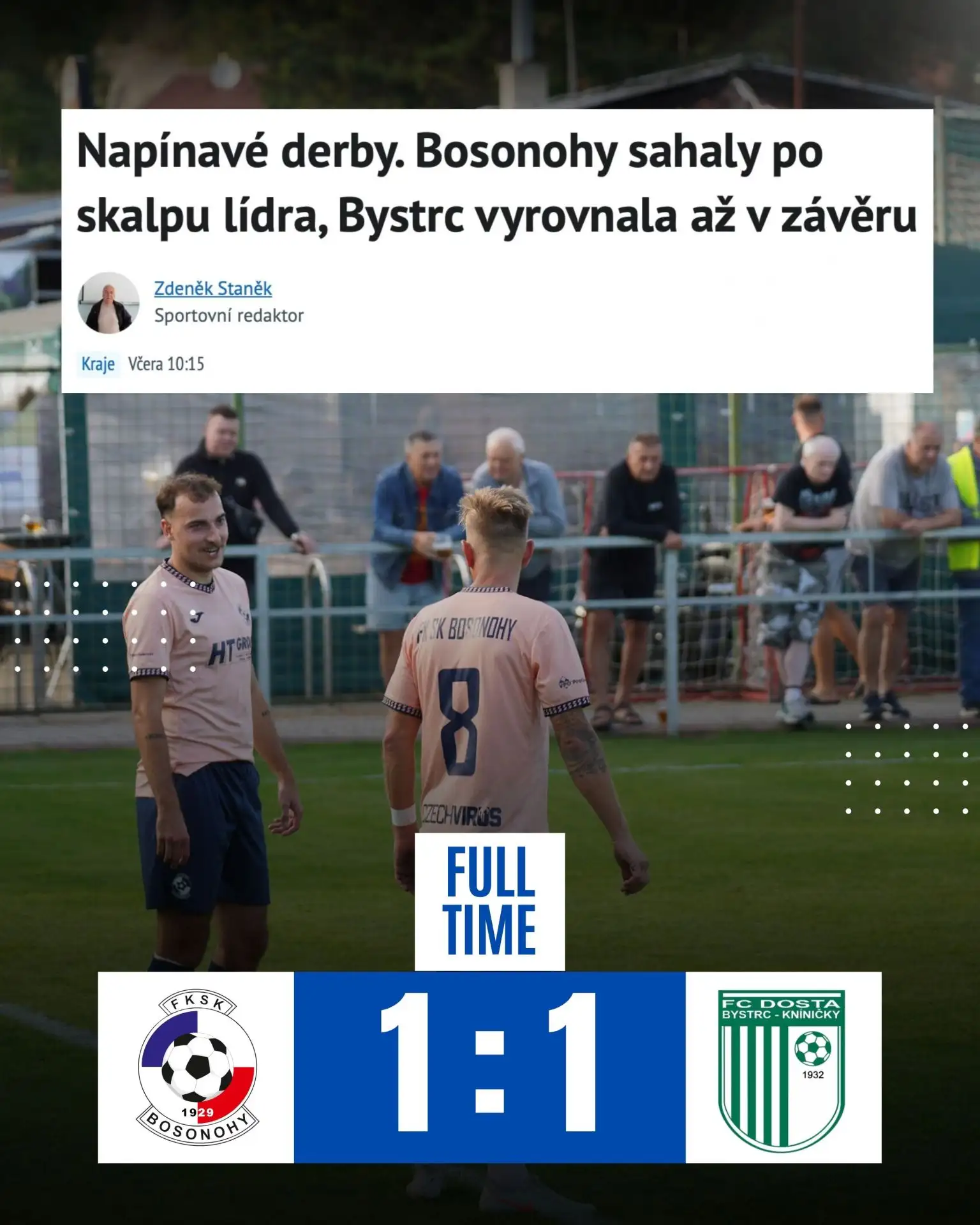 Nešťastná remíza s lídrem tabulky