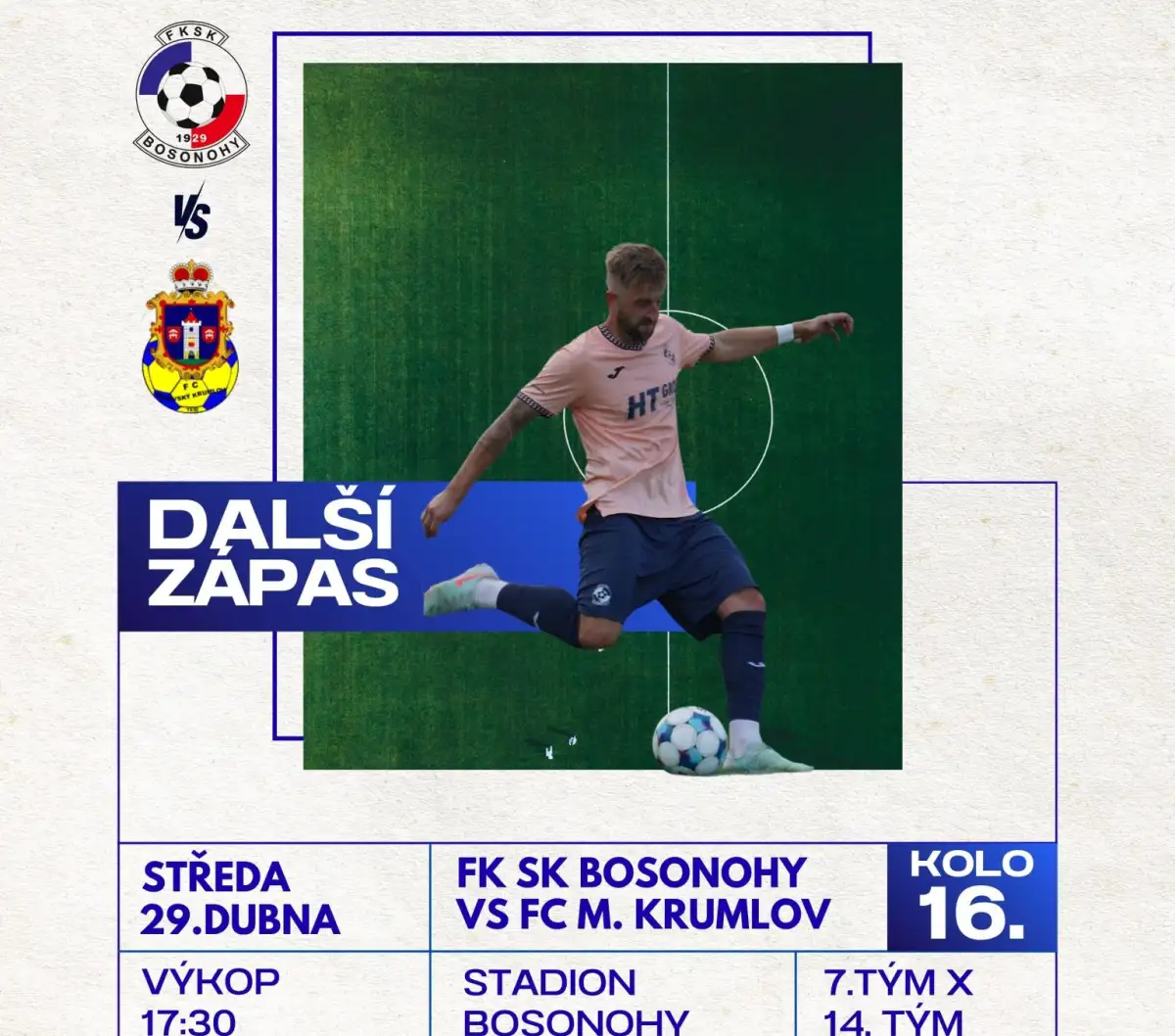 Středeční utkání proti Moravskému Krumlovu