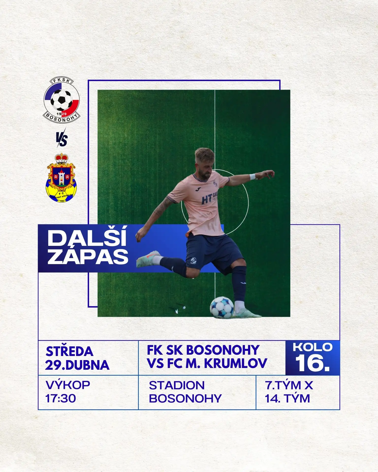 Středeční utkání proti Moravskému Krumlovu